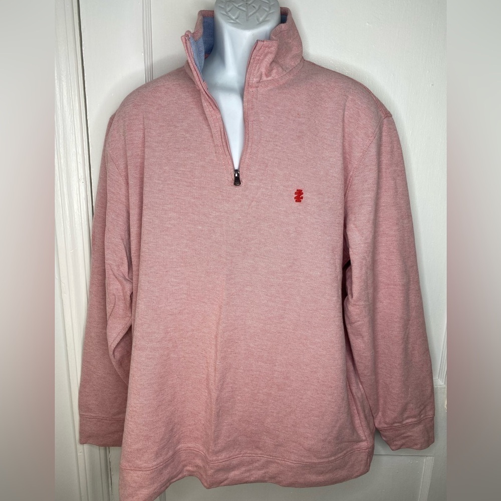 IZOD Saltwater XL Pink Quarter-Zip Pullover.